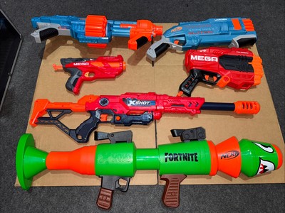 Lot Of  6 Nerf Guns (Fortnite, MEGA, Zuru) PREOWNED