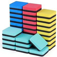 Bulk 35 Dry Erase Erasers, Small Magnetic Whiteboard Eraser, Supplies