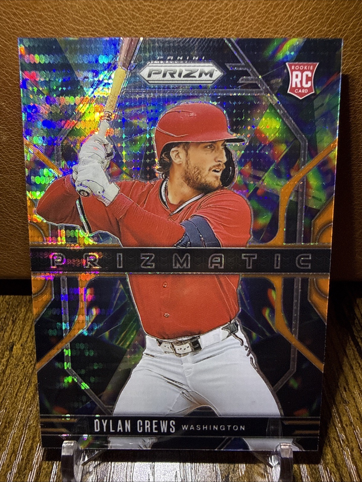 2025 Panini Prizm - Prizmatic Dylan Crews #14 Orange Pulsar Prizm /399 (RC)