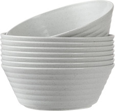 Cereal Bowl, Set of 8 Soup Bowls 36 Ounces Unbreakable Wheat Straw Bowls Microwa
