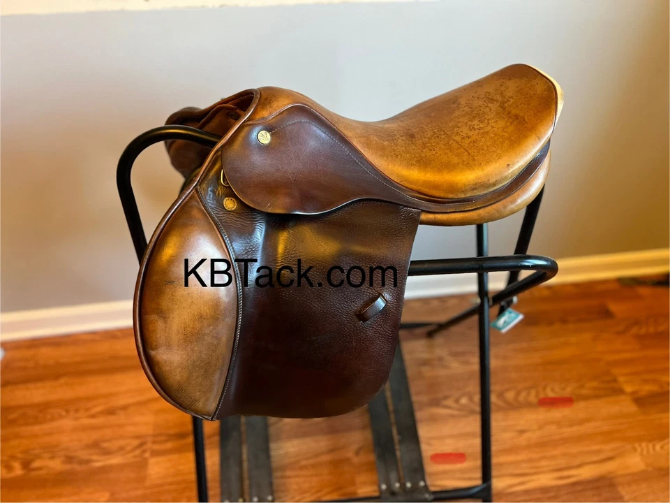 "SILLA DE MONTAR de contacto cercano inglesa Michel Robert Appaloosa PRESTIGE 18"" 34 cm usada en excelente estado" Foto 2 de 4