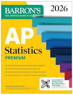 AP Statistics Premium, - Paperback, by Sternstein Ph.D. Martin - Very Good z