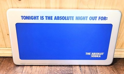 Absolut Vokda Tonight Is The Absolute Night For Chalkboard Menu Bar Sign Display