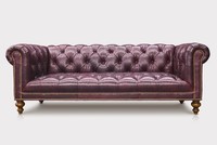 Chesterfield 3 Sitzer Sofa Ledersofa Couch Polster Sitz Garnitur 3Er Sofas Neu