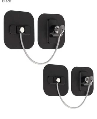 Kamtop 2 PCS Refrigerator Locks, Fridge Locks with Keys, Freezer Door Safety Loc