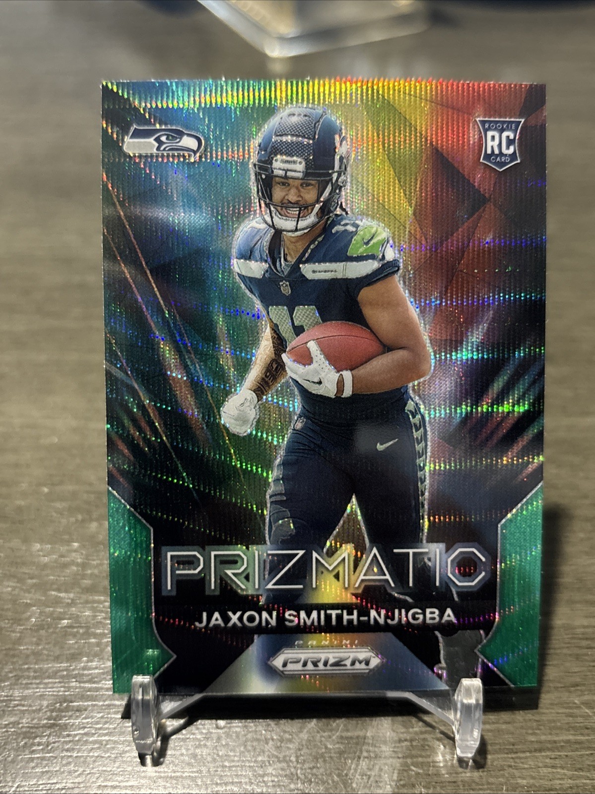 2023 Panini Prizm - Prizmatic Jaxon Smith-Njigba #1 Green Prizm (RC)