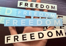 (2) FREEDOM Vinyl Decal Sticker Weatherproof Charlie Kirk Patriotism USA TPUSA
