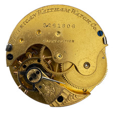 Antique 6s 1887 Waltham 7 Jewels Mechanical Hunter Pocket Watch Movement E USA