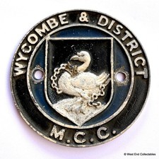 Old Wycombe and District Motor Cycle Club MCC Motorcycle Car Bike Badge