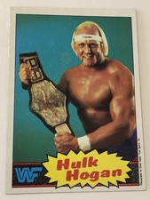 1985 Topps WWF - Hulk Hogan #16 - Rookie - HOF Wrestler - READ (Gum Stain)