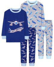Boys Airplane Pajamas Set 100 Cotton Pjs Long Sleeve Pajamas for Boys Pj Kids...