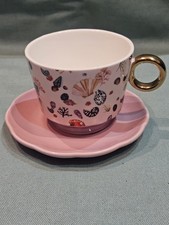 Eleanor Bowmer Pretty Pink Lilac Shells Seashells Bone China Cup