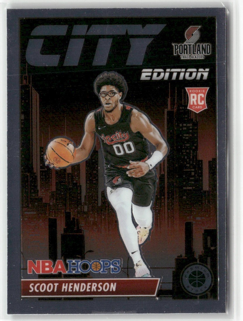 2023-24 Panini Nba Hoops Premium Stock - City Edition Scoot Henderson #5 (RC)