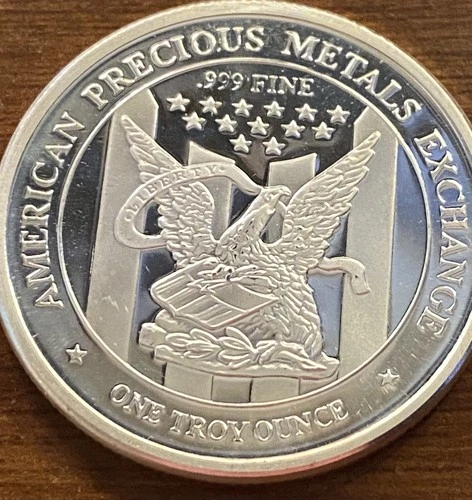 Apmex 1ozt .999+ Fine Silver Eagle Liberty Round Bullion