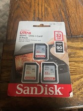 3x SanDisk Ultra SDHC 32GB Memory Card 90 MB/S - 32 GB SanDisk SD Card SDHC New 