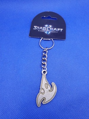 JINX StarCraft II Wings of Liberty Protoss Logo Metal Key Chain Blizzard NWT