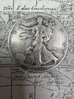 1936D Walking Liberty Half Dollar/Counter Stamped - Fine - WH16