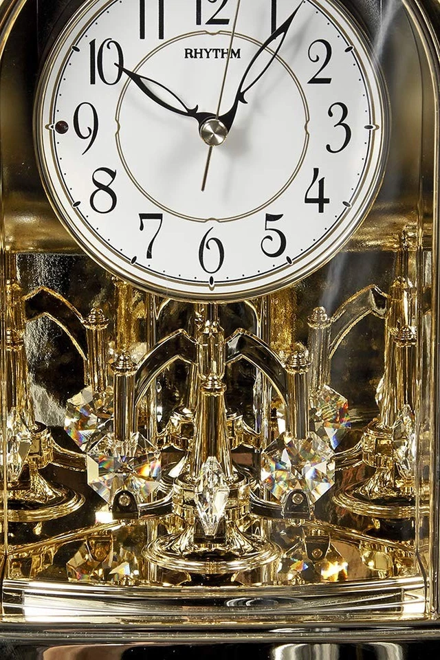 "Crystal Dulcet II" Musical Motion Mantel Clock, Woodgrain - Image 4 of 4
