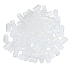 100pcs Rubber End Caps 10mm 3/8" Bolt Cap Cover Screw Thread Protectors Clear