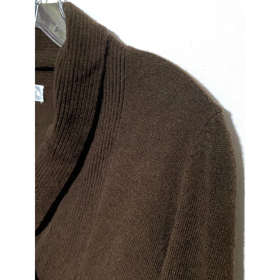 Dressbarn капот V шеи коричневый свитер платье 3/4 рукава Sz S карьера осени капсулы - Изображение 3 из 4