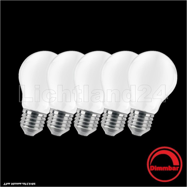 5Er Pack E27 Led Filament Birne Matt - Dimmbar - A60 7W (= 75W) 2700K Warmweiß-image