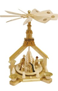 Richard Glaesser - Mini piramide in legno naturale, 16,5 x 6,3