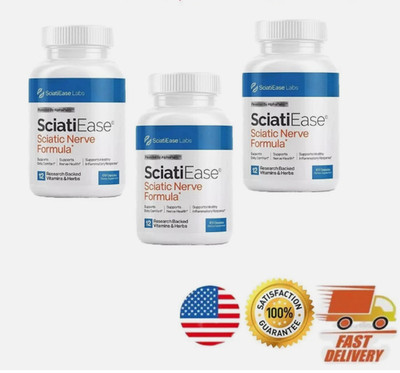 3 Pack SciatiEase Labs Sciati Ease Sciatic Nerve Formula 120 Cap NEW ! Exp 2027