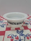 Vintage Pyrex Old Town Blue Onion Butter Tub #75 No Lid Blue Flowers On White
