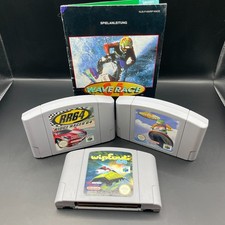 Ridge Racer 64, Wipe Out 64, Wave Race con istruzioni, set N64, Nintendo 64