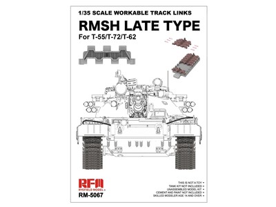 Roggenfeldmodell - RMSH späte Ausführung Arbeit. Gleisglieder f. T55/T-72/T-6...