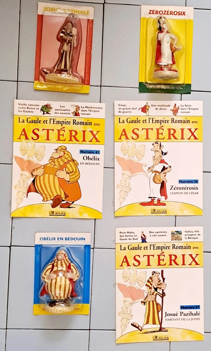 LOT Figurines Astérix – Atlas & Plastoy 2002 – Amérix, Maestria, Homéopathix, Anglaigus, Obélix