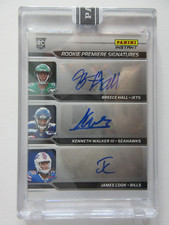Panini Instant NFL Rookie Signatures Kenneth Walker Breece  Hall Auto SSP 9/10