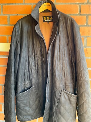 Barbour Quilt Lederjacke bomberjacke Flieger /Mantel gr, L NP 998  