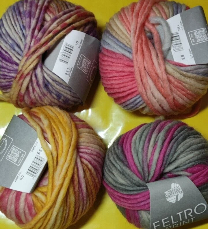 Filzwolle, FELTRO RIGATO (LANA GROSSA) 100% Schurwolle 50g/50m - Bild 3 von 4