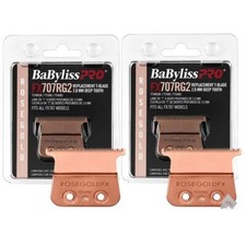 2x BaByliss PRO Replacement Rose GoldFX Skeleton T-Blade Deep Tooth - FX707RG2