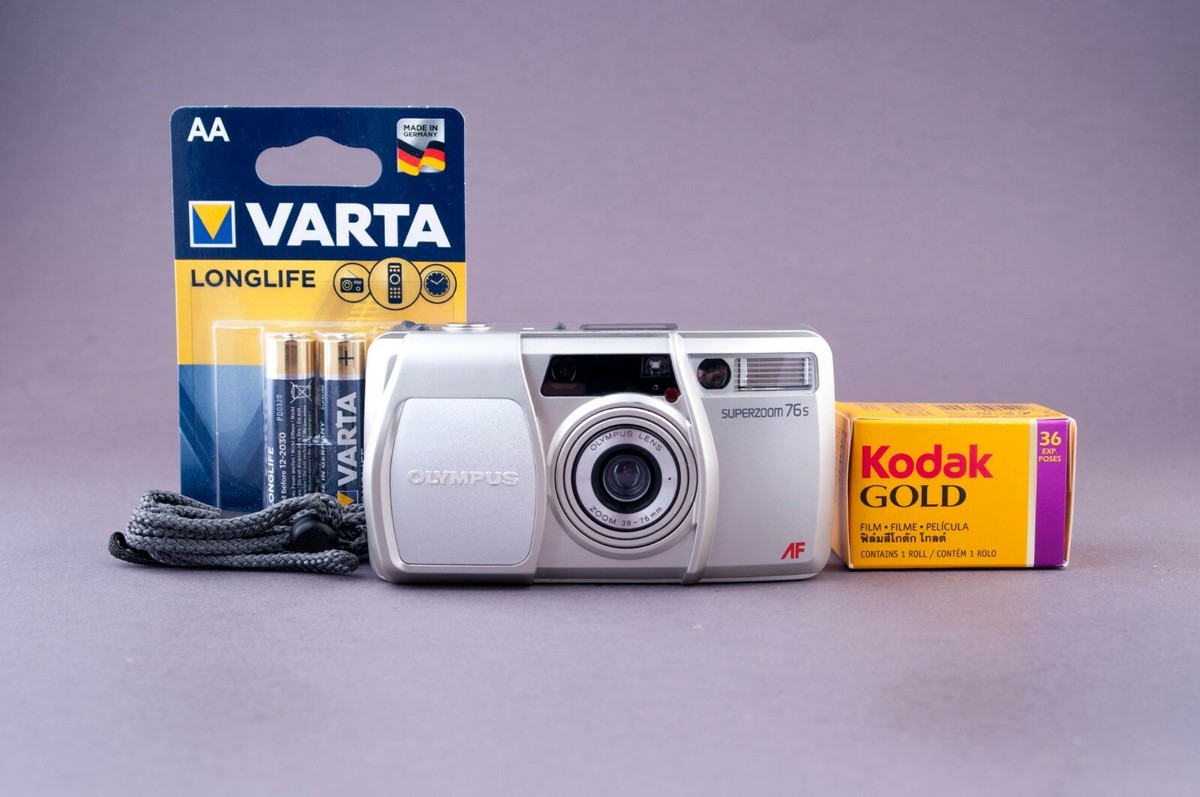 Olympus Superzoom 76s 35mm Point & Shoot Film Camera BOX | eBay