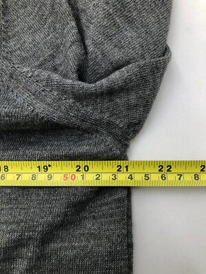 Pull Lyle & Scott Homme Col V Gris Clair Taille S - Vintage