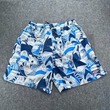 Vineyard Vines Swim Trunks Mens XL Blue White Sails Lined 7" Inseam VV-1988 Logo