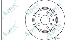 1X APEC DSK723 REAR BRAKE DISC FOR SAAB VAUXHALL - SAME DAY DISPATCH