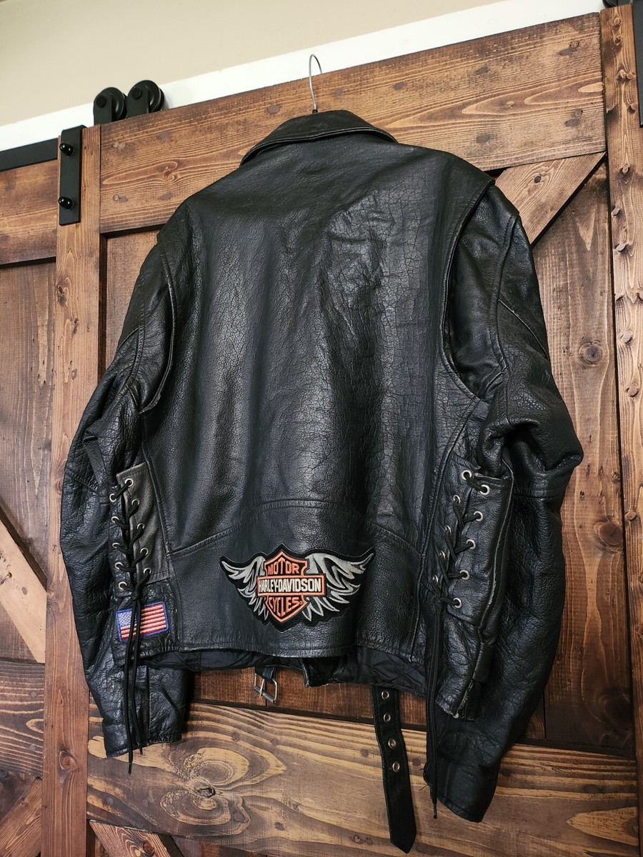 Harley-Davidson 50周年　ジャケット RARE Vintage HARLEY DAVIDSON Velocity Leather Classic Motorcycle