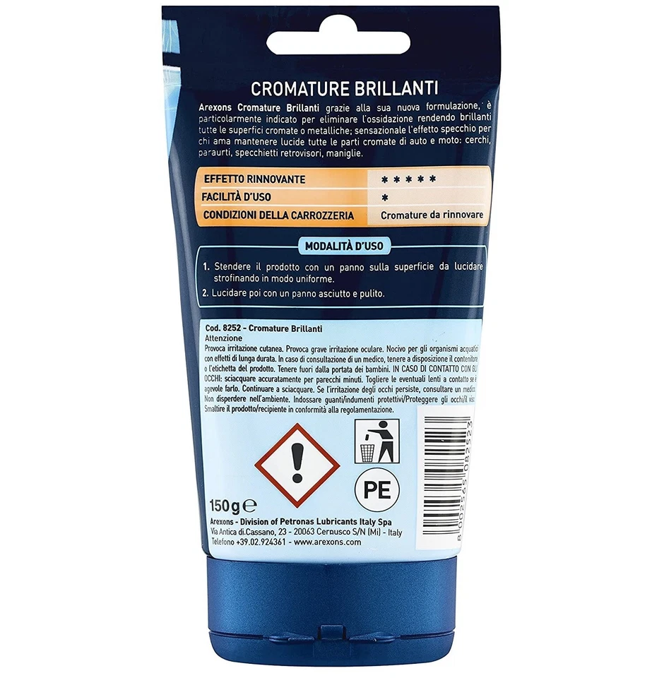 Arexons Mirage Cromature Brillanti Auto Effetto Specchio Lucida Pasta Lucidatura - Immagine 2 di 4