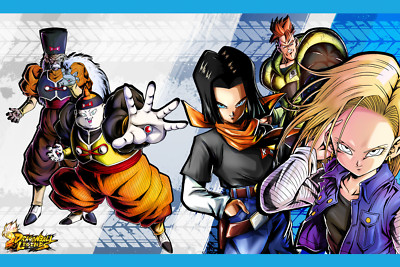 Dragon Ball Poster Android 17 and 18 with Logo 12in x 18in Free Shipping 