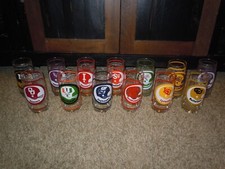 Vtg 1976 Sam’s NCAA Football Pint Glass COMPLETE SET LOT Of 13 Nebraska Tumblers