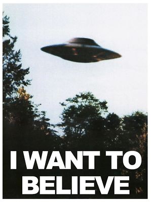 X Files ''I Want to Believe'' Poster 24x36 - 16x24 - 11x17 inches Mulder's Office