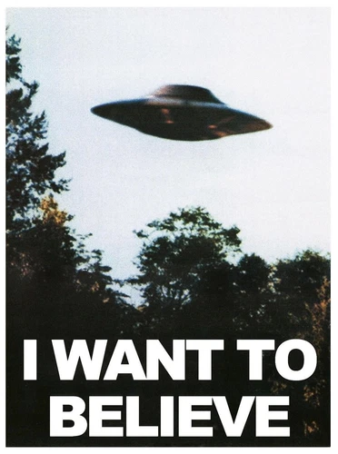 X Files "I Want to Believe" Poster 24x36 - 16x24 - 11x17 inches Mulder's Office
