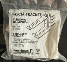 Amerimax 5" Fascia Bracket  4 Brackets w/Nails 5" Brown