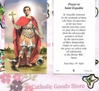 Saint St. Expedite with Prayer to St Expedite - Paperstock Holy Card RAP