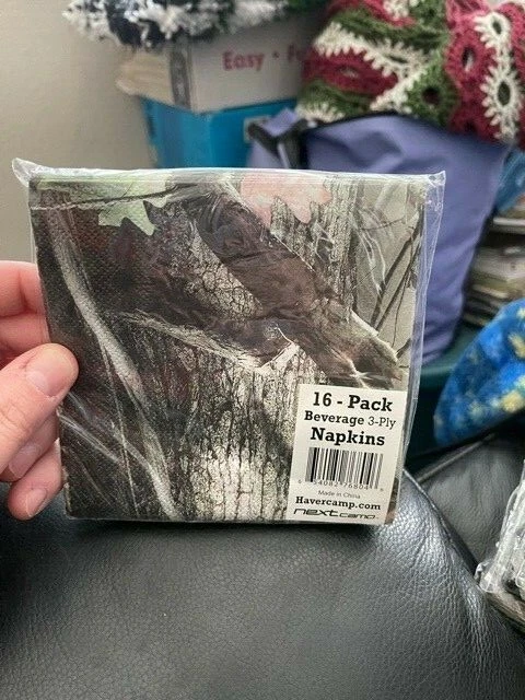 Próximas Servilletas Camufladas Al Aire Libre Caza Camuflaje Tema Cumpleaños Fiesta Bebida ¡Nuevas! Foto 2 de 2