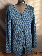 Vintage Missoni Sport Wool Long Cardigan Sweater Made in Italy Size 44 Blue