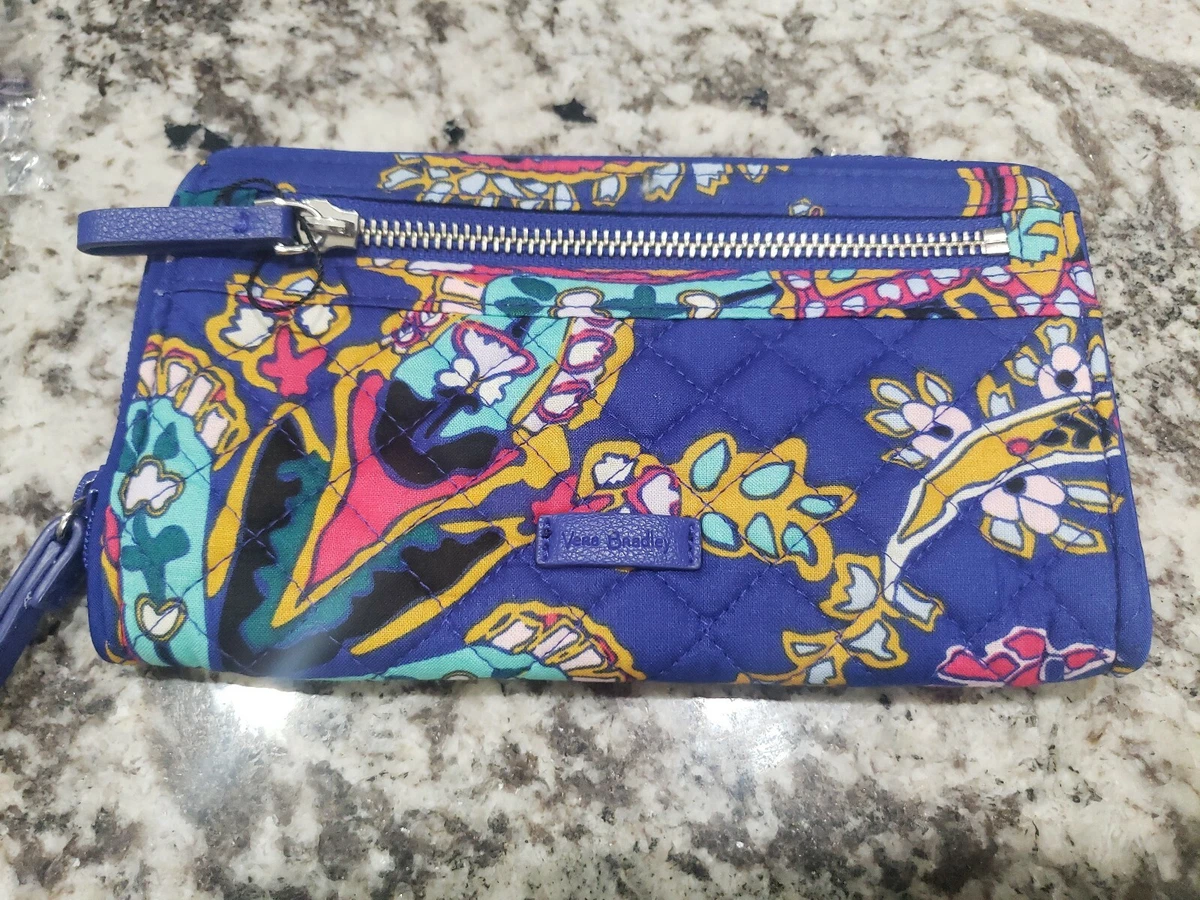 Iconic rfid front zip wristlet sale